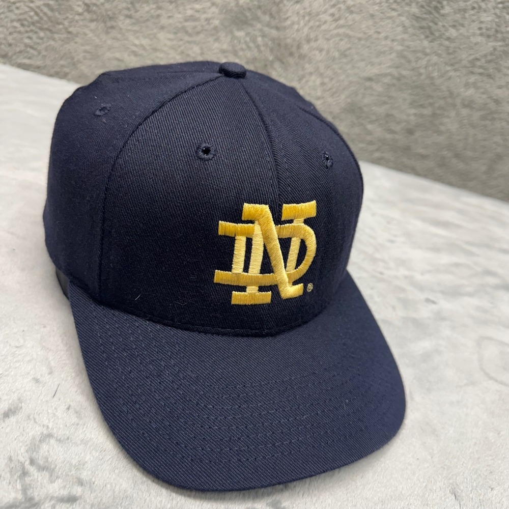 Blue Notre Dame Fighting Irish Embroider Baseball Cap Hat Professional Model VTG